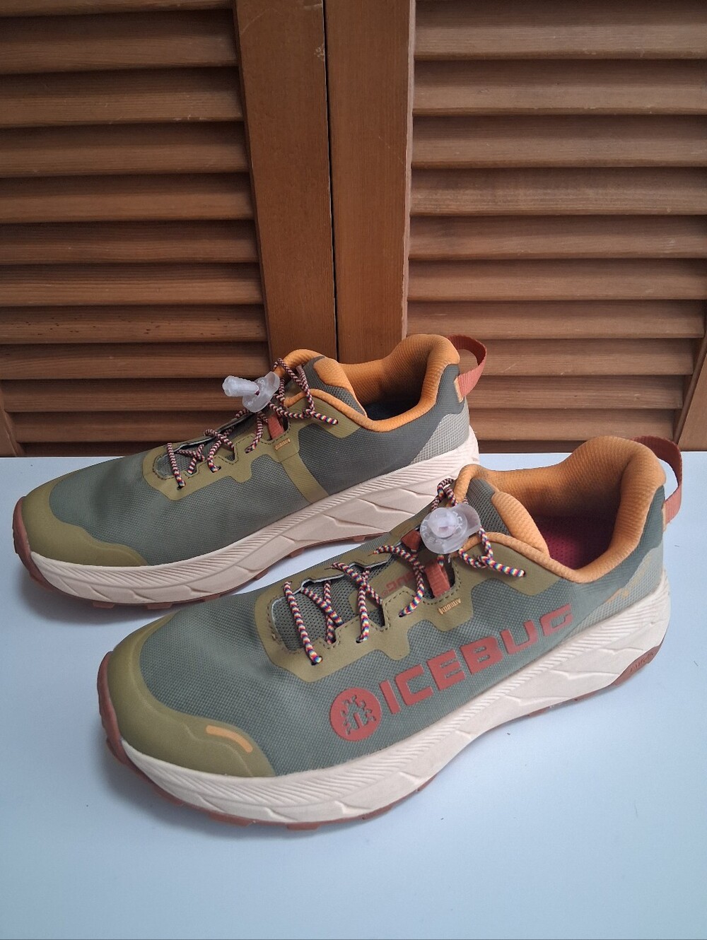Icebug Arcus 2 BUGrip GTX Terracotta/ Olive Winter Running/ Hiking Shoe  Mens 9